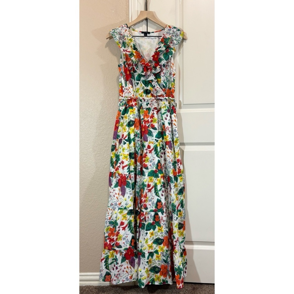 J. Crew Ruffle-front Maxi Dress In Ratti Island Botanical Print - Picture 2 of 16